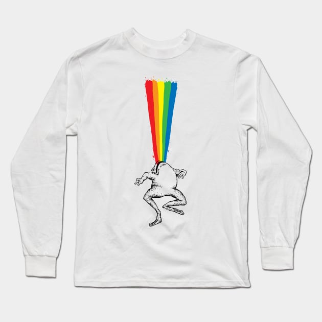 Frog Rainbow Long Sleeve T-Shirt by popcornpunk